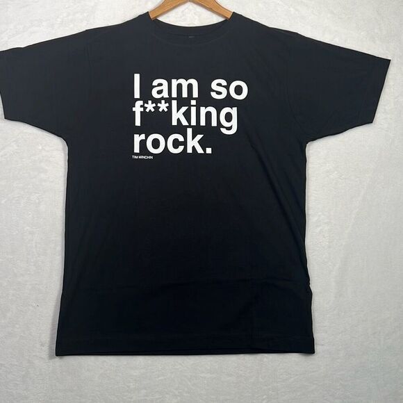 Tim Minchin concert release “I am so F**king rock”‎ Black T-shirt Men Medium New - Picture 1 of 7